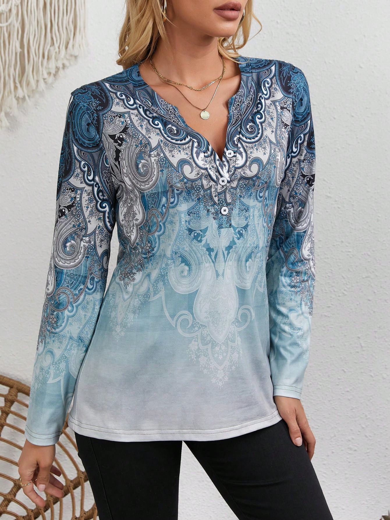 Usa Vintage Fashion - Женская блузка в этническом стиле: винтажный