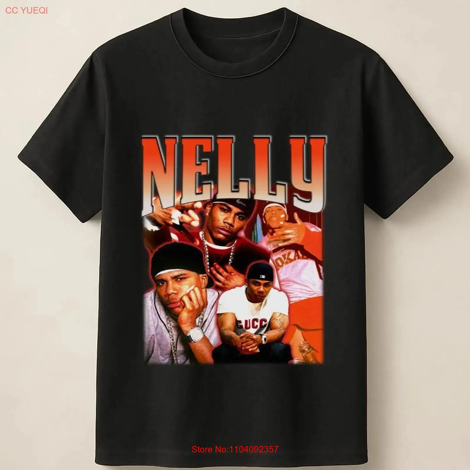 Vintage Fashion Wear - Винтажная футболка Nelly с портретами рэперов