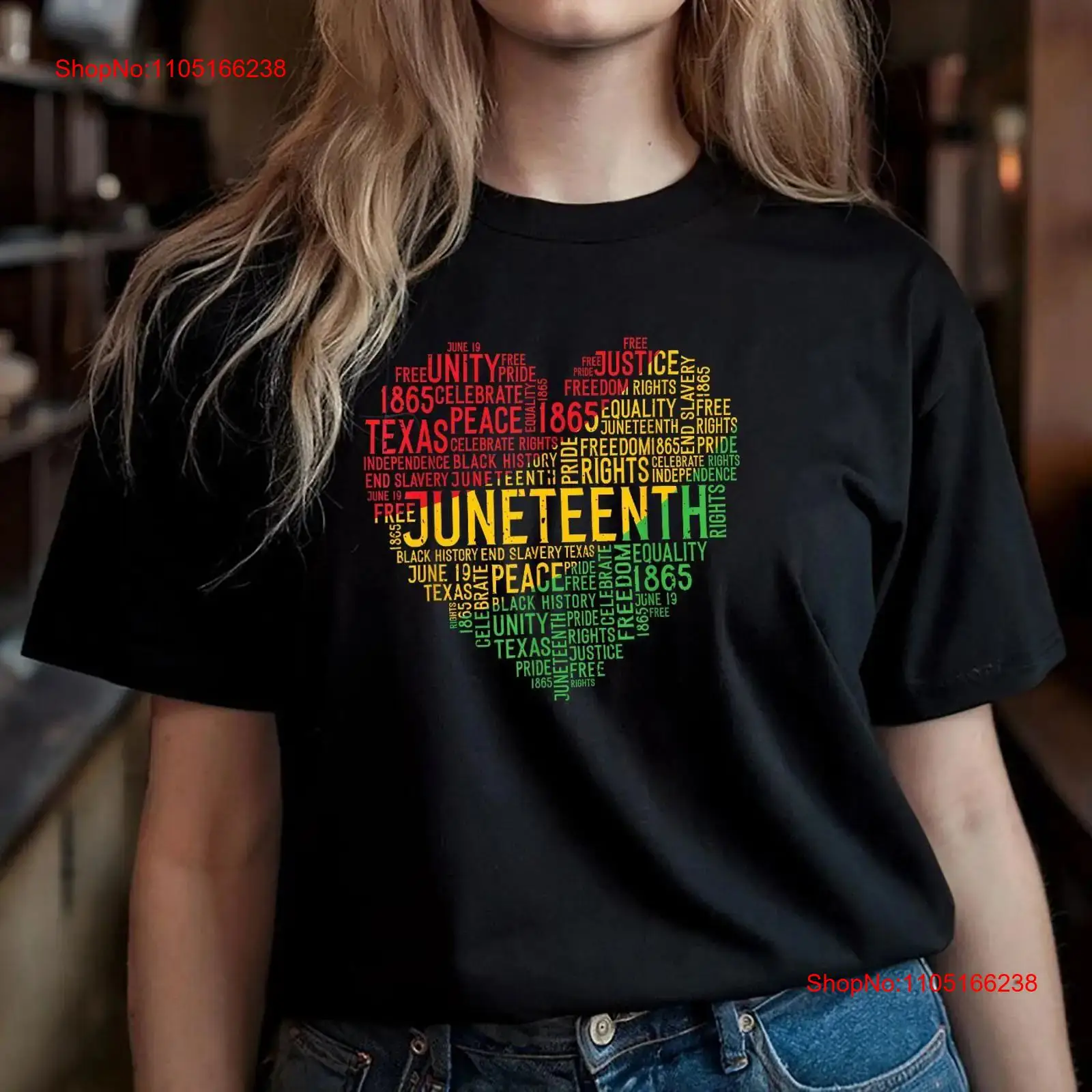 Vintage Fashion History - Футболка Juneteenth Heart, черная, «История, афро